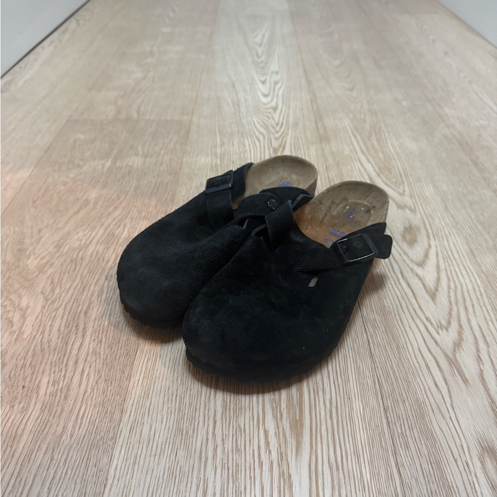 Birkenstock Boston Suede Black size 41 - soft footbed - Picture 2 of 9